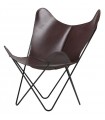 BKF CHAIR IN DARK BROWN WAXED LEATHER